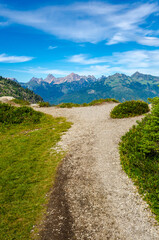 Naklejka na ściany i meble Beautiful Mountain Artist Ridge Trail Park. Mount Baker, Washington, USA.
