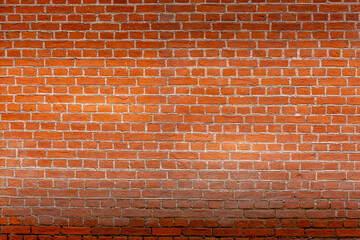 Fototapeta na wymiar Red brick wall panoramic texture background. Abstract stone brick texture for designers