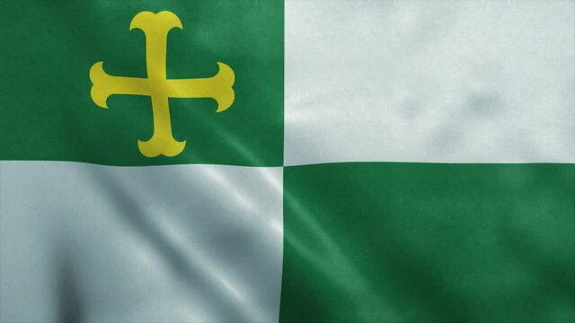 Comerio flag, city of Puerto Rico, realistic animation background