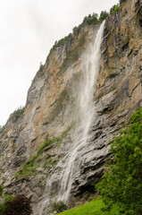 Fototapeta na wymiar Staubbach waterfall in Lauterbrunnen, Switzerland