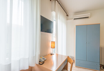 Simple and modern home and hotel bedroom interior design.