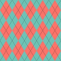 Fototapeta premium Easter Argyle plaid. Pattern Scottish cage