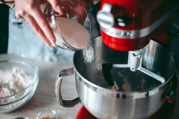 The baking process of baking pies and cookies in the kitchen © Hennadii