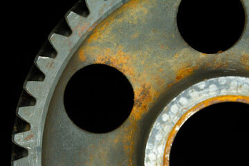 Rusted metal gear.
