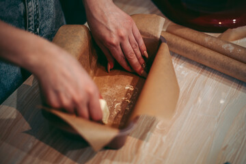 The baking process of baking pies and cookies in the kitchen © Hennadii