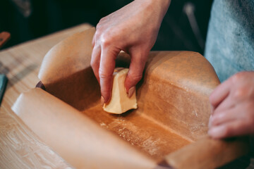 The baking process of baking pies and cookies in the kitchen © Hennadii