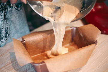 The baking process of baking pies and cookies in the kitchen © Hennadii
