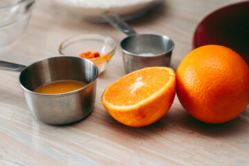 The baking process of baking pies and cookies in the kitchen © Hennadii