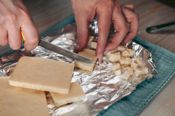 The baking process of baking pies and cookies in the kitchen