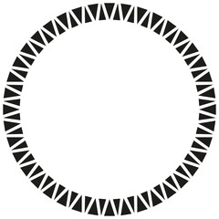 Round African border frame design.