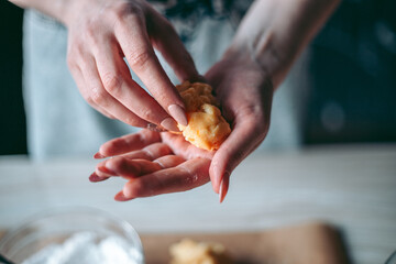 The baking process of baking pies and cookies in the kitchen © Hennadii