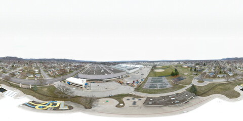 Panoramic shot of La Crosse city in Wisconsin