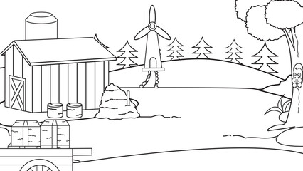 vector illustration background in the farm.people using health protocol.