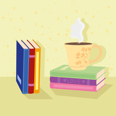books and coffee