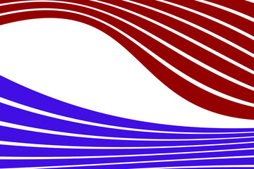 Obraz premium curving red and blue stripes for america patriotic holiday celebration illustration graphic
