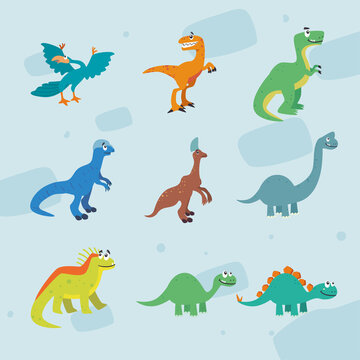 dinosaurs icon set