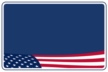 white border holiday american flag border illustration graphic presentation slide card