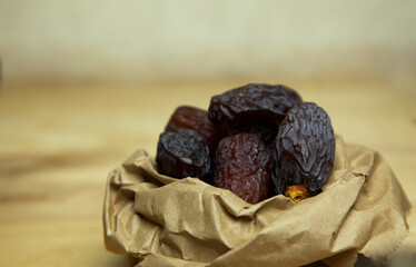 Dates. Royal dates on the table. The month of Ramadan