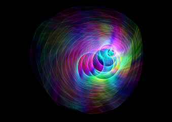 抽象的な光の渦