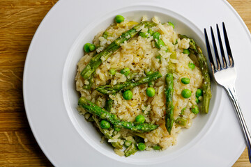 Asparagus and Pea Risotto