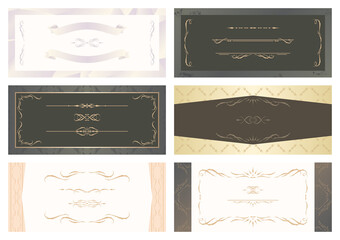 フレーム エレガント レトロ 飾り罫 背景 装飾 素材 セット