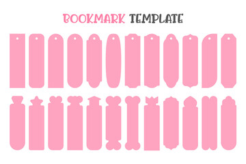 Template design vector for paper bookmarks Isolated on white background
