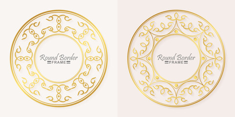 Luxury round border frame design