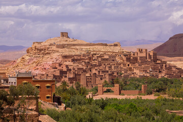 Fototapeta na wymiar View of Ait Benhaddou near Ouarzazate, Morocco 