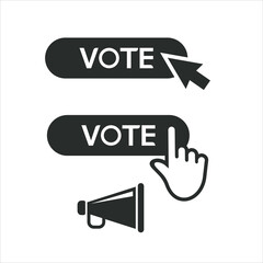 a collections of vote icon, election icon, vector art.