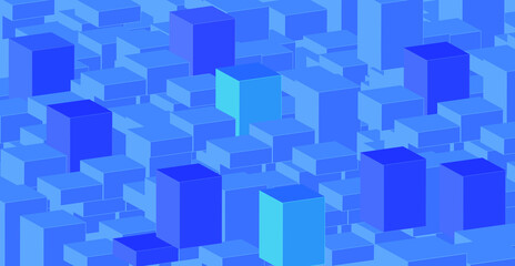 Fototapeta na wymiar Abstrac background vector pattern texture made of Blue blocks