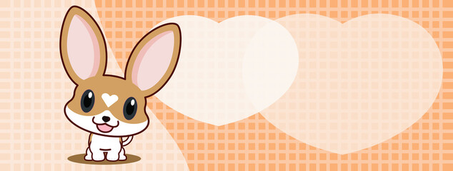 Cute cartoon flat chihuahua stylized for company branding, pet shop, animal web site