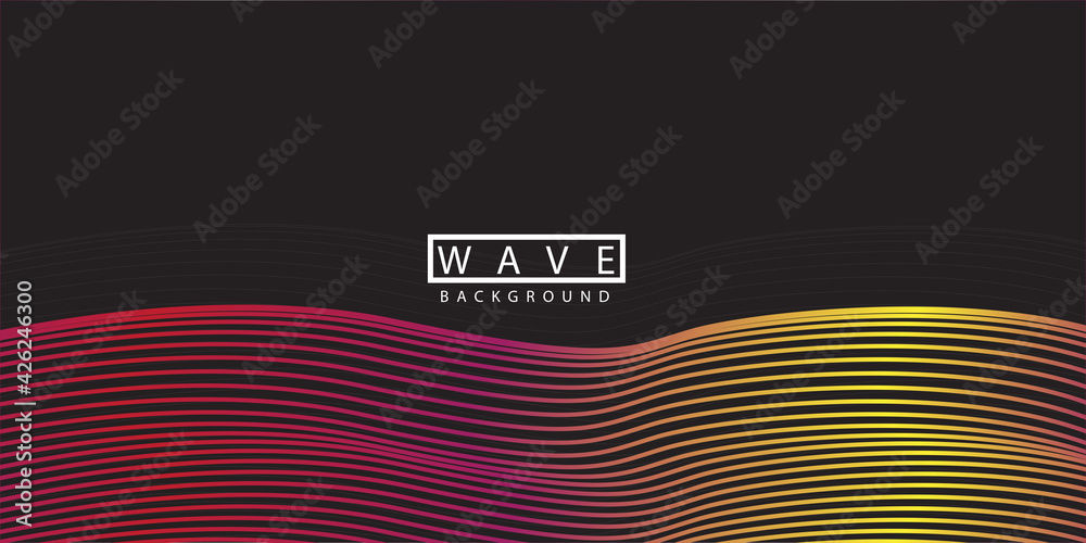 Poster abstract wave design, digital music background, vector communication concept, overlapping circles, e