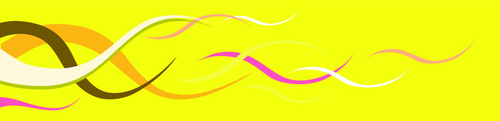Yellow  abstract curve pattern background with copy space, Wave Abstract Background. For Design Flyer, Banner, Landing Page. Vector Illustration with Color Gradient