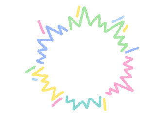 パステルカラーの吹き出しのイラスト素材