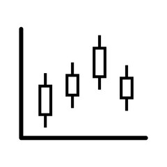 trading graph market business icon vector