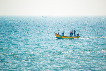 Life of Fishermen. This photo was taken on the Sea Shore of Kakinada, the smart city of India.