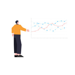 fluctuating stock career development graphic illustration