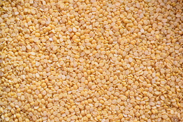 Raw yellow color dried split Mung lentils