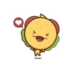 cute burger character