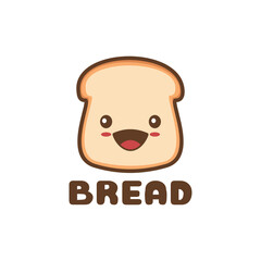 cute bread food character