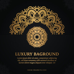 Luxury mandala background with arabesque pattern arabic islamic east style for Wedding card, book cover, invitation
