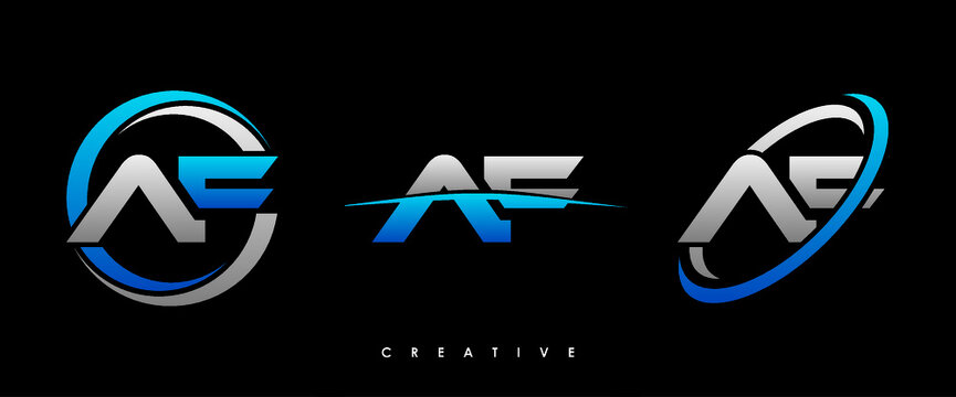 AF Letter Initial Logo Design Template Vector Illustration