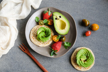 Homemade healthy meal / Avocado on Crumpet / Great for health conscious people on diet
