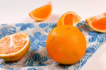 tropical orange fruit with vitamins