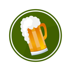 Beer glass illustration  Beer glass icon logo vector