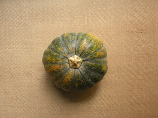 Green color raw whole fresh Pumpkin