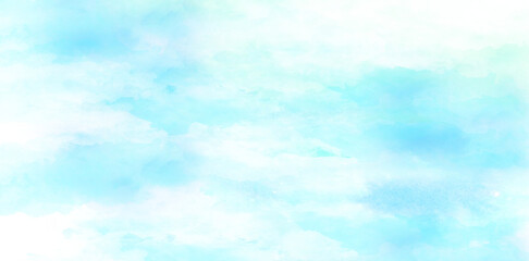 Obraz na płótnie Canvas ブルーのアブストラクト　水彩タッチ　青空のイメージ 