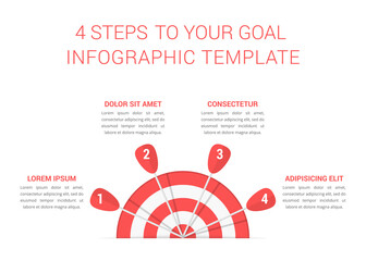 Target with Four Arrows