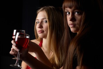 Pretty women in cafe