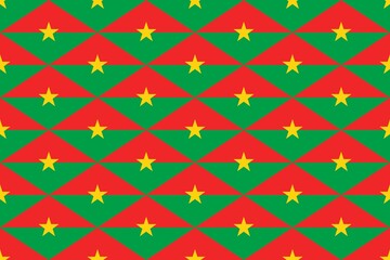 Simple geometric pattern in the colors of the national flag of Burkina Faso